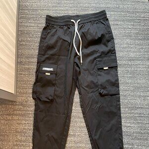 Air Borne Men's Black Cuffed Joggers